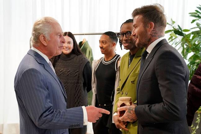 Beckham was snapped alongside King Charles at an event this week (Alamy)