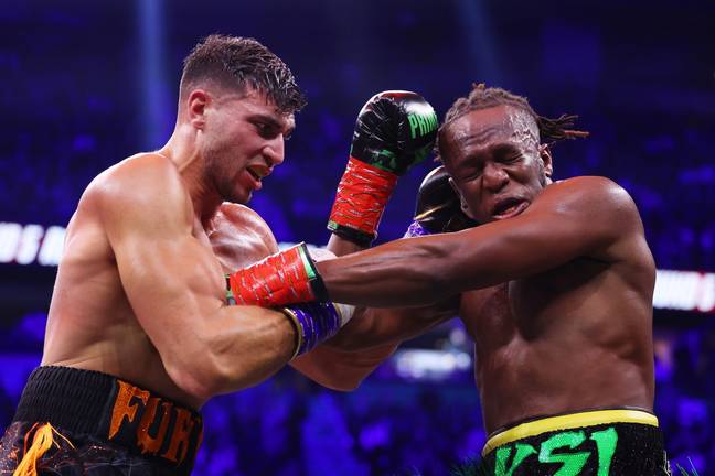 Fury and KSI come to blows. (Image Credit: Getty)