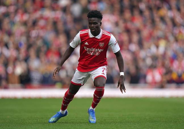 Saka has been in excellent form this season. Image: Alamy