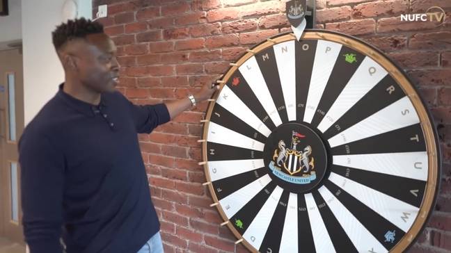 Ameobi in front of the wheel. Image: YouTube