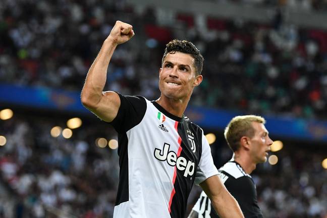Cristiano Ronaldo celebrates scoring a goal for Juventus. Image: Getty