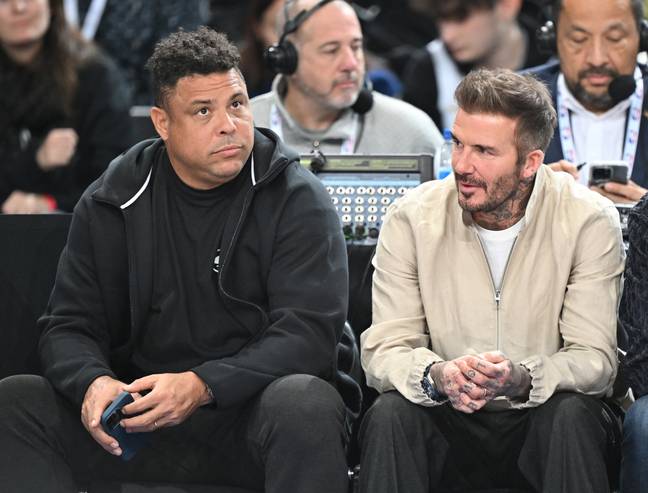 Beckham and Ronaldo drew the biggest reception of the night (Getty)