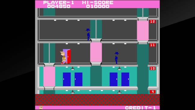 Elevator Action is still fun despite the basic visuals, but like many games here it’s available individually / Credit: Taito, ININ Games