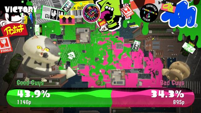 Covering as much ground as possible in your ink is the key to winning Turf War. / Credit: Nintendo