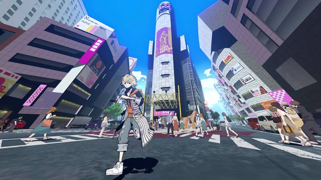 NEO: The World Ends with You has a gorgeous art style that pops beautifully in cutscenes and while exploring the world. / Credit: Square Enix.