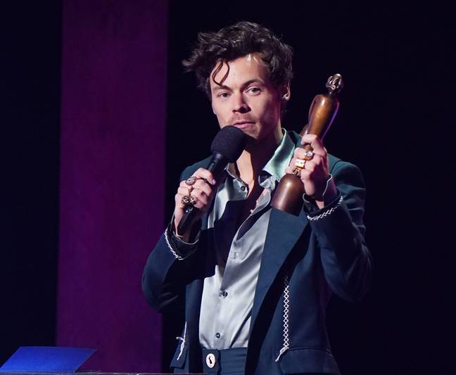 Styles picked up the Best Pop/R&amp;B Act award. Credit: PA Images / Alamy Stock Photo
