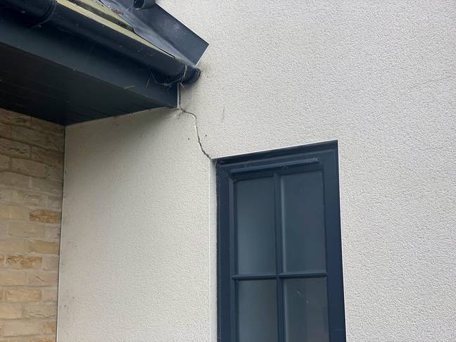 They purchased the detached property in 2018, but the Cambridgeshire home is now riddled with cracks. Credit: SWNS