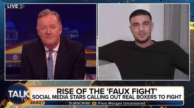 Piers Morgan discussed the leaked information with Tommy Fury on TalkTV. Credit: Piers Morgan Uncensored/YouTube
