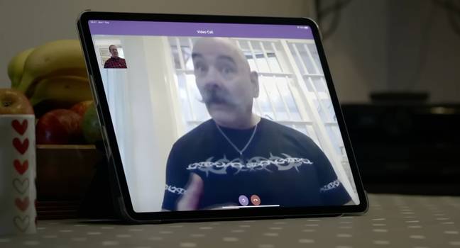 Bamby secretly recorded a video call with his father to campaign for his release. Credit: Channel 4