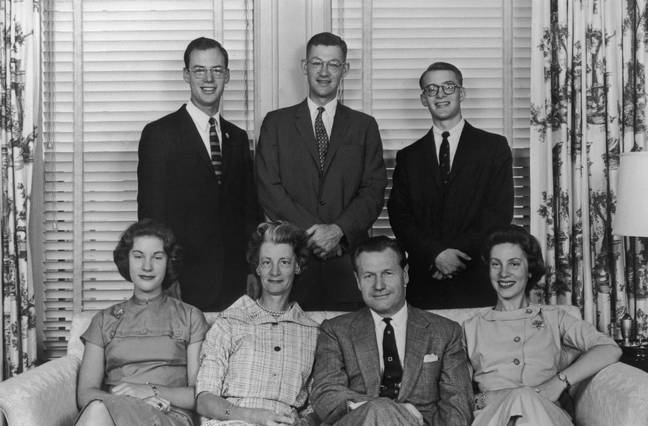 The Rockerfeller family (Michael, top right). Credit: Keystone/Hulton Archive/Getty Images