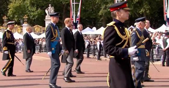 The brothers have made the same solemn walk they made 25 years ago. Credit: BBC
