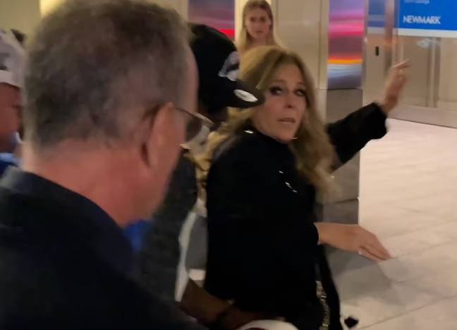Rita Wilson was nearly tripped over by the over excited fans. Credit: Splash News