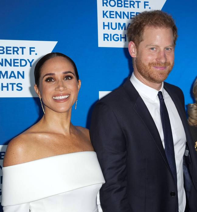 Harry and Meghan were all smiles at the 2022 Robert F. Kennedy Human Rights Ripple of Hope Gala. Credit: NurPhoto / Alamy.