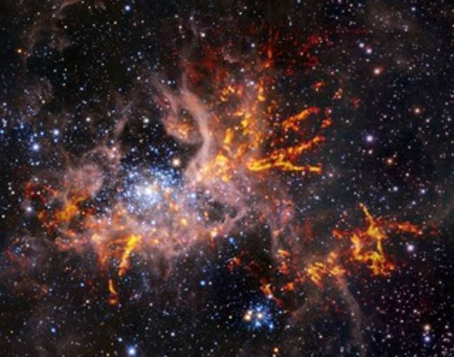 A previous image of the Tarantula Nebula. Credit: NASA