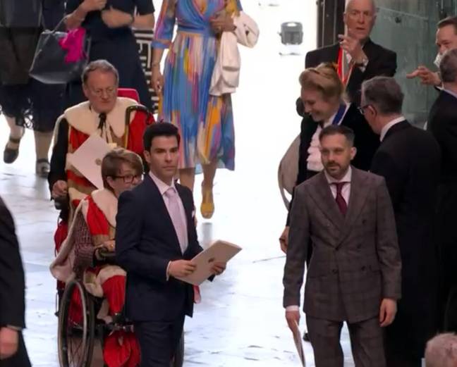 Dynamo was spotted amongst the crowds of guests arriving at Westminster Abbey. Credit: BBC
