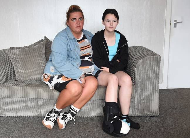 Millie's mum, Ashley, said her daughter's toe 'had been completely ripped off'. Credit: Media Scotland