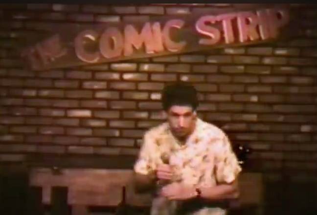 The grainy footage shows Sandler at the beginning of his career. Credit: YouTube/ 60 Minutes