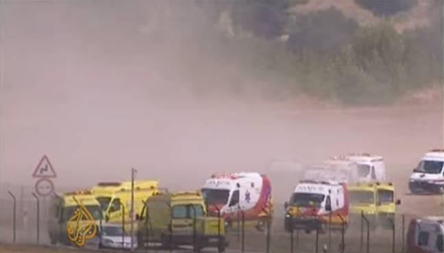 Emergency services rushed to the scene of the crash. Credit: YouTube/ Matt Cullen