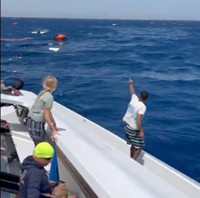 Passengers were rescued by another dive boat. Credit: Twitter/@MeadowsToby