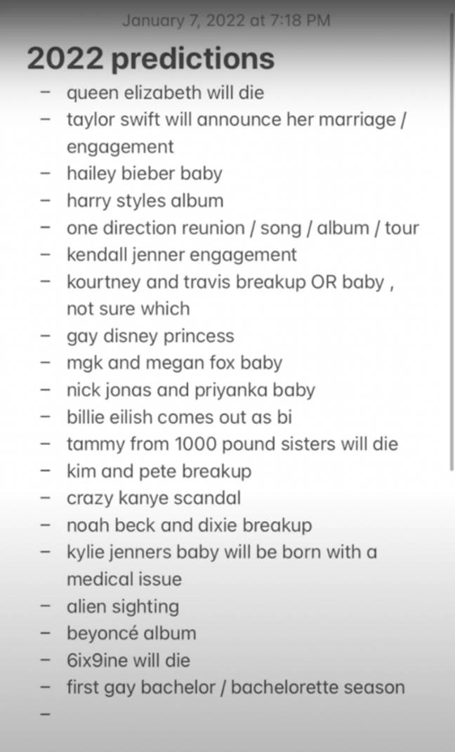 Hannah revealed her scarily accurate predictions earlier this year. Credit: TikTok/@hannahcarroll101
