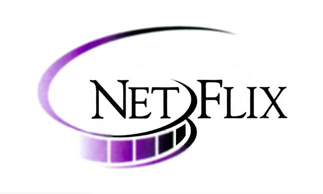The original logo looked like it was made with Word Art. Credit: Netflix 