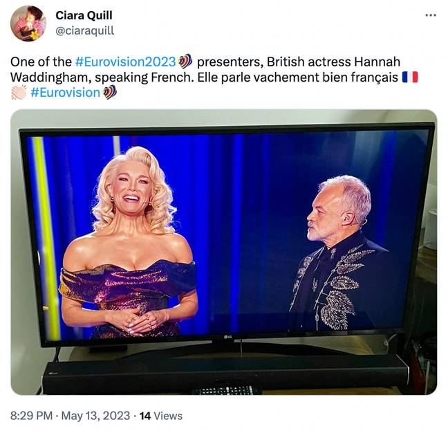 Viewers were baffled by Hannah Waddingham speaking French. Credit: Twitter