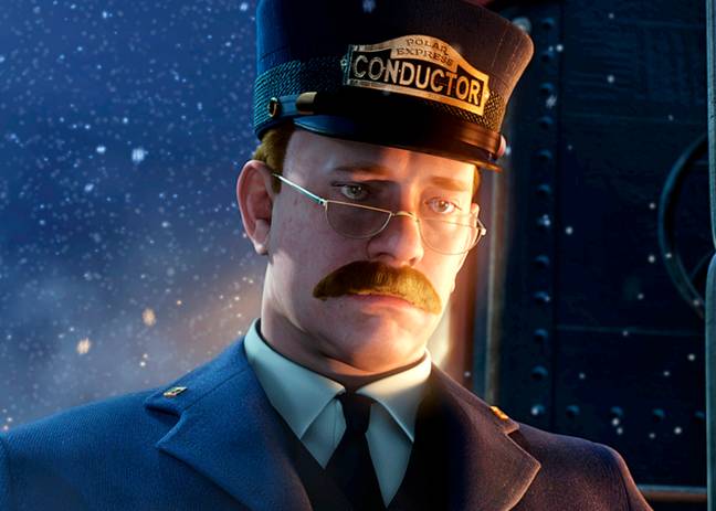 Hanks' most recognisable character is the conductor. Credit: Warner Bros.