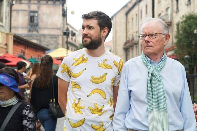 Jack Whitehall and his dad Michael Whitehall. Credit: Netflix