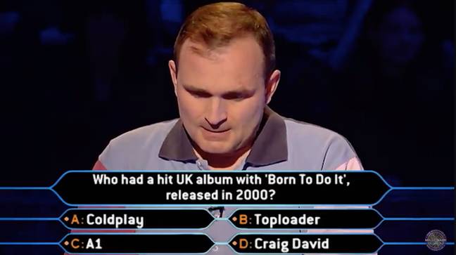 In retrospect his game tactics were wild. Credit: YouTube/@Who Wants To Be A Millionaire?