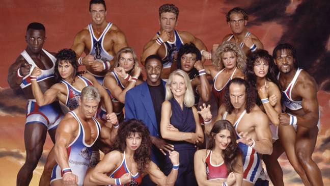 The whole cast of Gladiators. Credit: ITV