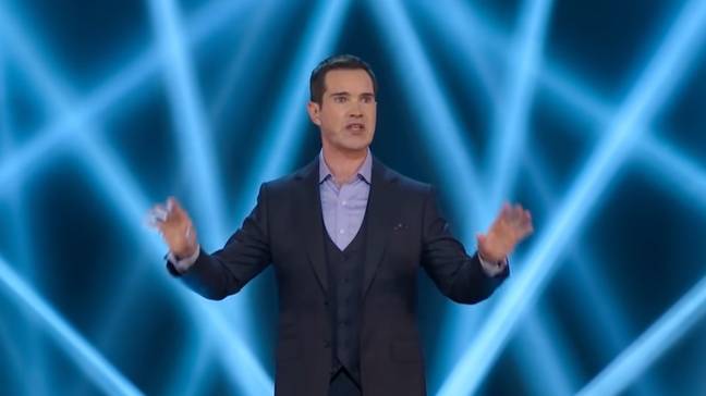 Jimmy Carr onstage. Credit: Netflix