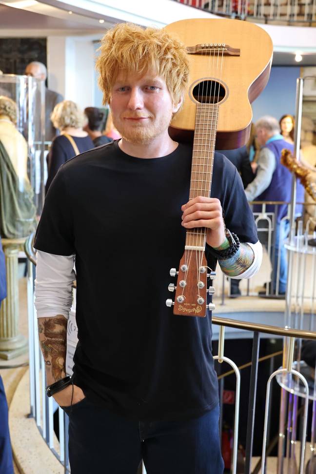 The Ed Sheeran wax work was first revealed at the Panoptikum Museum in Hamburg yesterday (13 July). Credit: Tristar Media / Getty Images