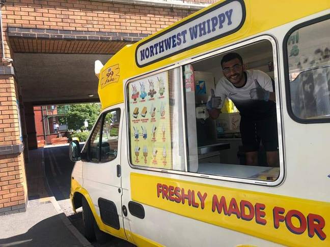 Rahman says the 'best part' about his job is seeing 'dogs going crazy' for the ice cream. Credit: Courtesy of Rahman Iqbal