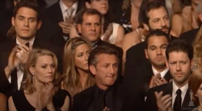 When he was announced as an Oscar winner, the celebrities in the crowd looked heartbroken. Credit: Oscars