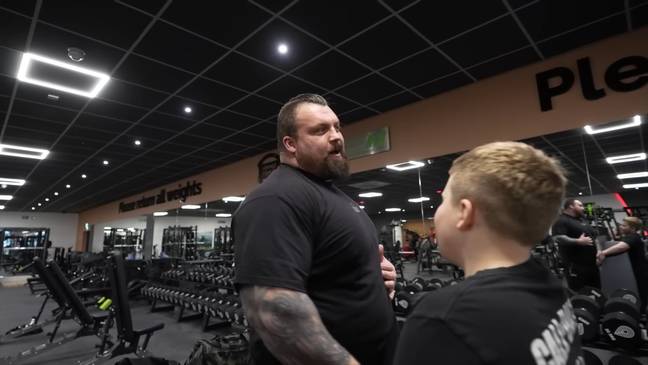 Eddie Hall and his son Maximus enjoy working out together. Credit: YouTube/Maximus Hall - Beast Jnr