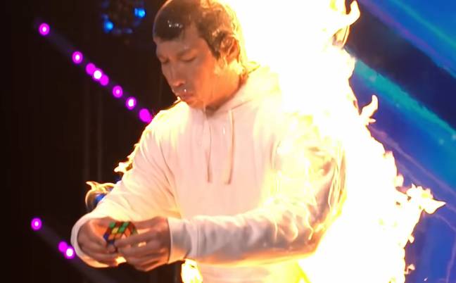 Viewers were shocked to see a man being lit on fire as he tried to solve the puzzle and many thought once was quite enough. Credit: ITV