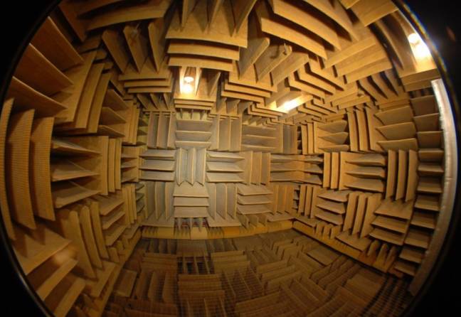 The quietist room in the world. Credit: Orfield Labs 