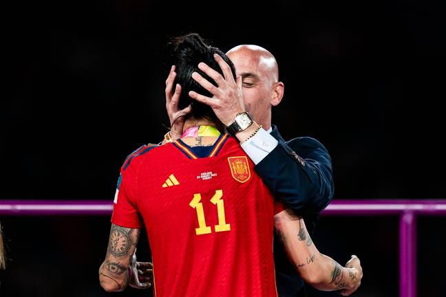 Luis Rubiales kissed Jenni Hermoso after Spain's World Cup win. Credit: Noemi Llamas/Eurasia Sport Images/Getty Images) 