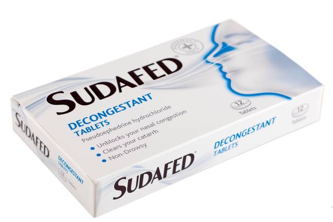 Pseudoephedrine is found in a number of over-the-counter medicines. Credit:  studiomode / Alamy Stock Photo