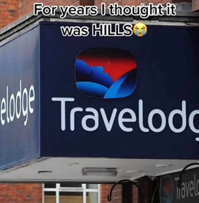 TikTok users were floored by the real meaning of the Travelodge logo. Credit: TikTok / @chxrll