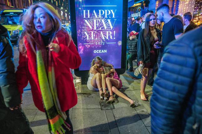 The photographer's divisive picture from last weekend's New Year celebrations. Credit: Joel Goodman