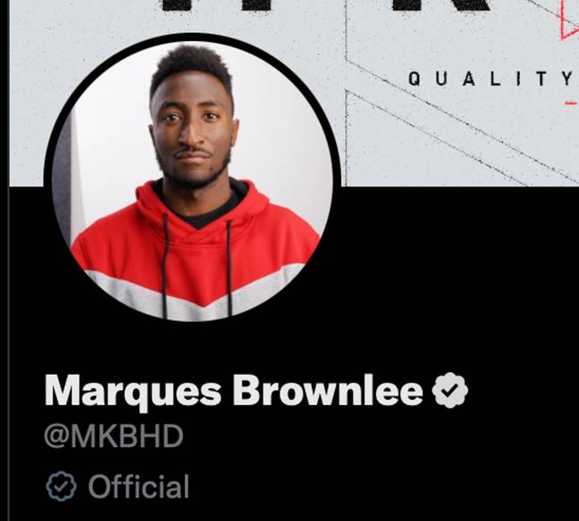 YouTuber Marques Brownlee noticed the change. Credit: Twitter
