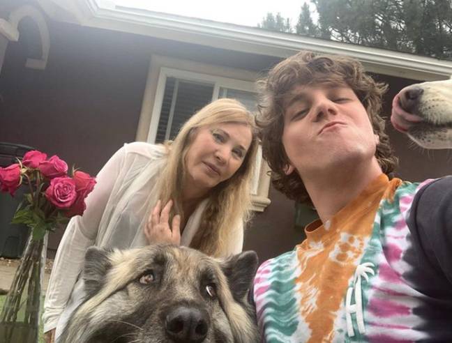 Gage with his mum in 2020. Credit: Instagram/@lukasgage