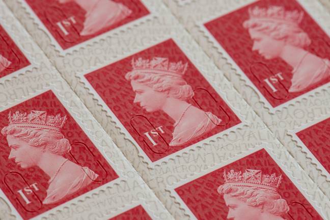 First class stamps. Credit: Kay Roxby/Alamy Stock Photo