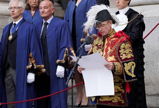 Charles III was proclaimed king at London's Royal exchange today. Credit: PA Images / Alamy Stock Photo