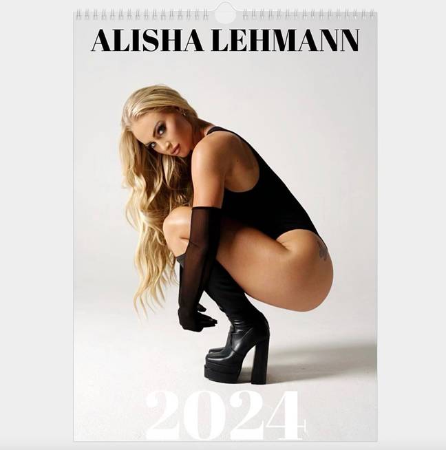 Lehmann has released a 2024 calendar costing up to £149.99. Credit: Instagram/@alishalehmann7
