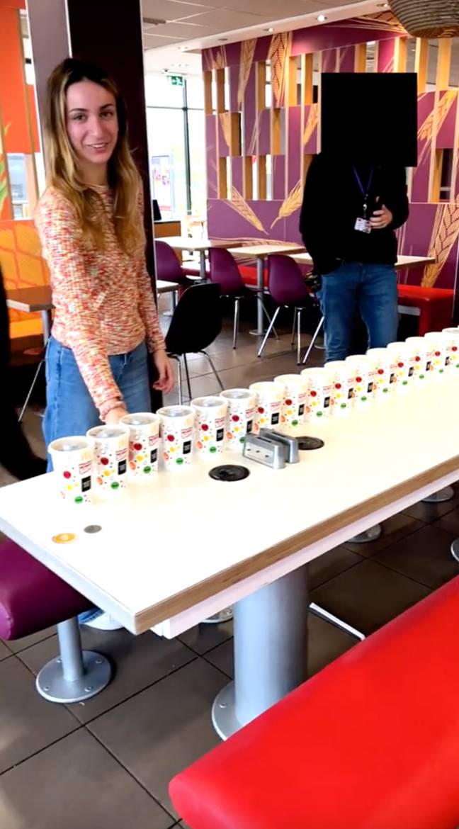 One lad tried his chances at winning a cash prize in the new McDonald's game. Credit: TikTok/@madaboutmaccies
