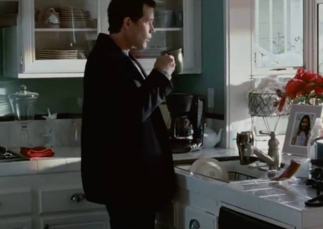 The Stepfather's opening scene shows the killer's morning routine. Credit: Sony