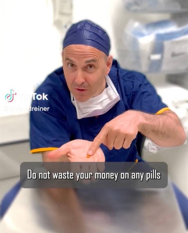 Dr David Reiner also says not to waste money on pills or lotions. Credit: TikTok/@drdavidreiner