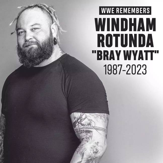 WWE star Bray Wyatt suddenly passed away on Thursday, 24 August at the age of 36. Credit: WWE
